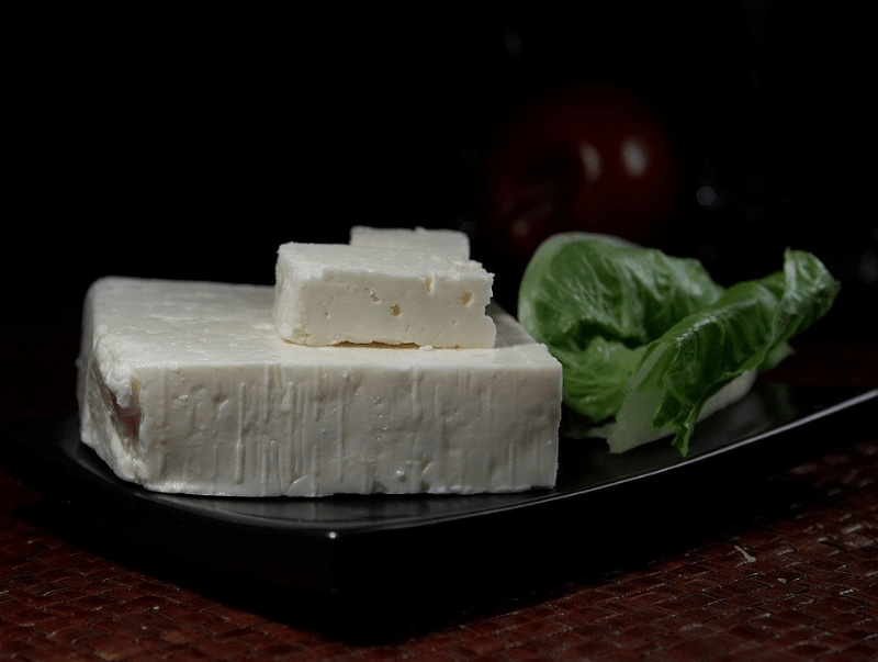 feta cheese on a plate