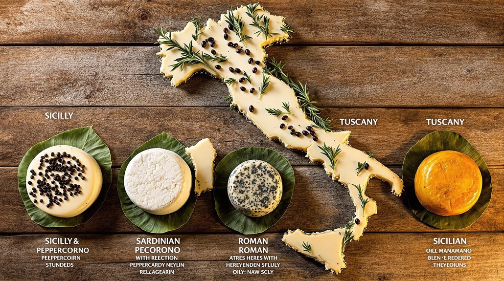 diverse regional pecorino cheese traditions