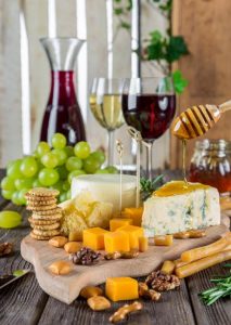 cheese platter and accompaniments