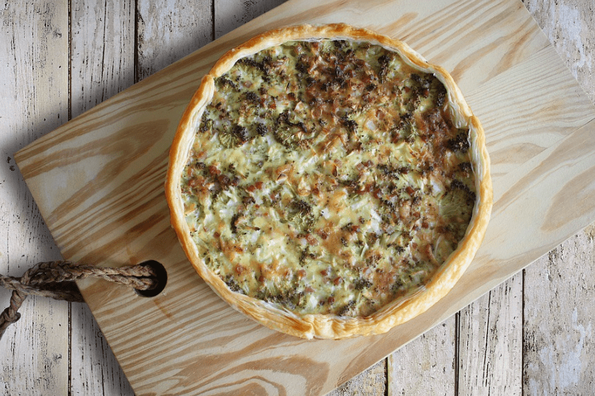 delicious quiche with cheese